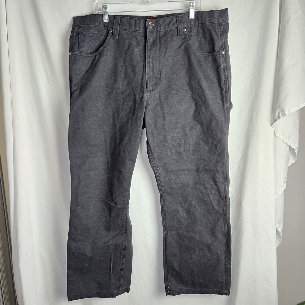 Die Hard Canvas Carpenter Pants Jeans Mens 40X30 Black Relaxed Straight Workwear